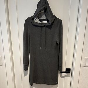 Calvin Klein Charcoal Hoodie Dress